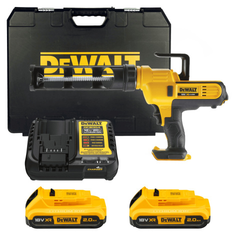 DEWALT 18V XR Aku vytláčacia pištoľ na kartuše 300 - 310 ml, 1x 2,0 Ah DCE560D1-QW