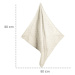Krémová pletená detská deka z Bio bavlny 80x80 cm Seashells – Roba