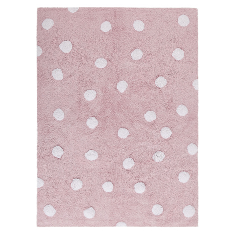 Pre zvieratá: Prateľný koberec Polka Dots Pink-White Rozmery koberca: 120x160