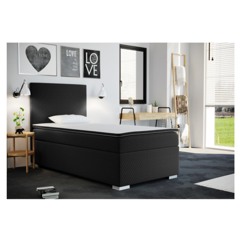 Expedo Čalúnená posteľ boxspring RENATA + topper, 70x200, sawana pik honey 14, ľavá