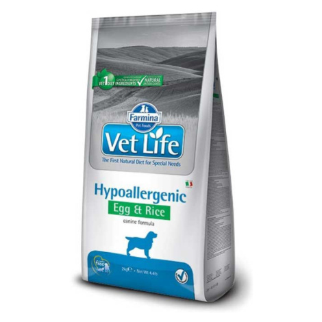 Farmina Vet Life dog hypoallergenic, egg & rice monoproteínové krmivo pre psy 2kg