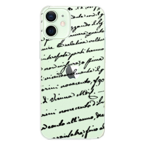 Plastové puzdro iSaprio - Handwriting 01 - black - iPhone 12 mini