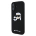 Karl Lagerfeld Liquid Silicone Double Heads MagSafe kryt iPhone 16 čierny