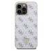 Guess PU Leather 4G Triangle Metal Logo Zadný Kryt pre iPhone 15 Pro Max White