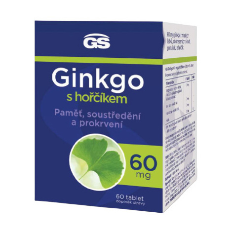 GS GS Ginkgo 60 mg s horčíkom, 60 tabliet