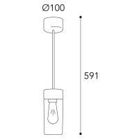 Závesná lampa Silindar 3358 mosadz/opál