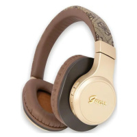 Slúchadlá Guess Bluetooth on-ear headphones brown 4G Script (GUBH604GEMW)