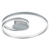 Sivé LED stropné svietidlo s hlasovým ovládaním/s ovládaním pomocou mobilnej aplikácie s kovovým