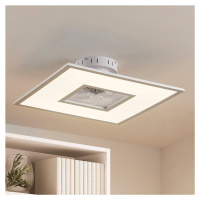 Lindby LED stropný ventilátor Romea, hranatý, DC, tichý, 60 cm