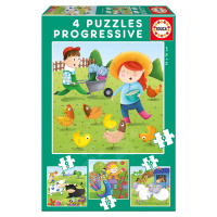 Educa detské puzzle Zvieratká na farme 17145