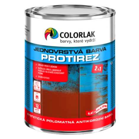 COLORLAK PROTIREZ S2015 - Syntetická antikorózna farba 2v1 RAL 8017 - čokoládová hnedá 0,6 L