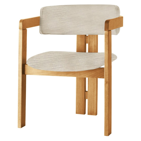 Jedálenská stolička CO z masívu svetlá béžová/dub Kalune Design