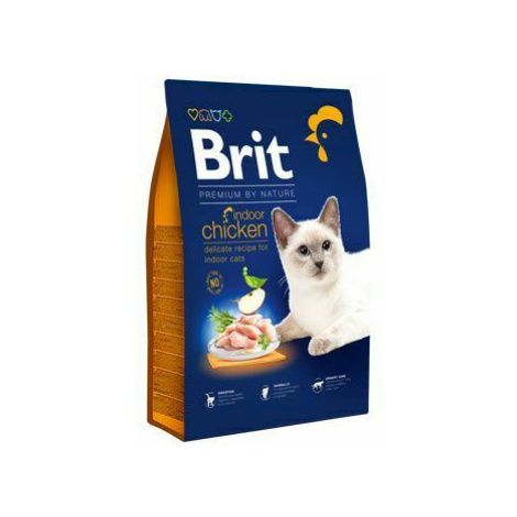 Brit Premium Cat by Nature Indoor Chicken 8kg + Churu ZADARMO