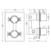 MEXEN/S MEXEN/S - Cube DR02 podomietkový sprchový SET + slim sprcha 40 cm, chróm 77502DR0240-00
