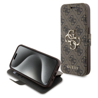 Guess PU 4G Metal Logo Book Puzdro pre iPhone 15 Pro Brown