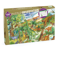 Vyhľadávacie puzzle s plagátom - Dinosaury - 100 ks