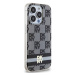 DKNY  PC/TPU Checkered Pattern W Printed Stripes MagSafe Apple Phone 15 Pro DKHMP15LHCPTSK Black
