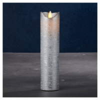 LED sviečka Sara Exclusive, strieborná, Ø 5cm, výška 20cm
