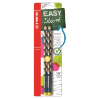 Ergonomická grafitová ceruzka pre ľavákov STABILO EASYgraph petrolejová 2 ks HB
