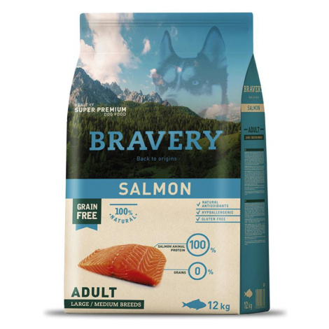 Bravery Dog Large/Medium Adult Salmon - 4kg