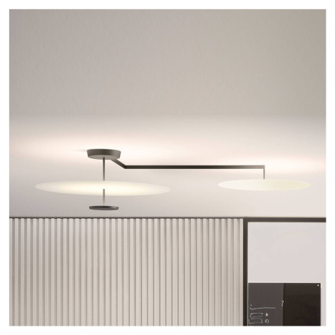 Vibia Flat stropné LED svetlo 3-pl. Ø 90 cm biele