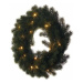 LED vianočný veniec, 40 cm, 2x AA, vnútorný, 3000K, časovač (EMOS)