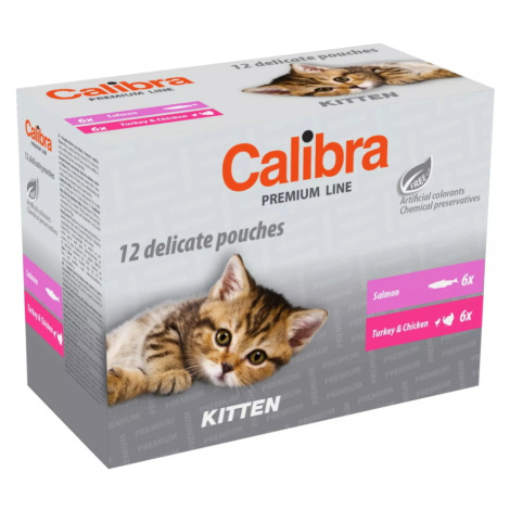 CALIBRA Premium Line Kitten multipack kapsičky pre mačiatka 12 x 100 g