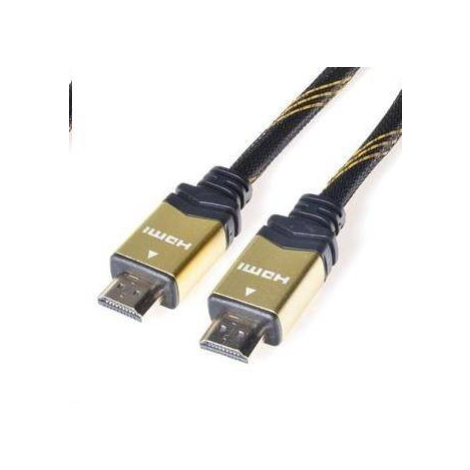 PREMIUMCORD Gold HDMI High Speed + Ethernet kábel (v1.4), opletené, pozlátené konektory, 3 m