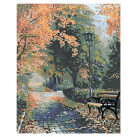 Diamantové maľovanie - PARK V NOVEMBRI Rámovanie: vypnuté plátno na rám, Rozmer: 40x50 cm