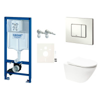 Cenovo zvýhodnený závesný WC set Grohe do ľahkých stien / predstenová montáž + WC Vitra Integra 