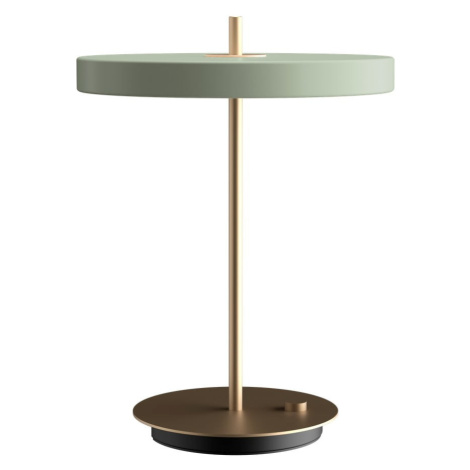 Svetlozelená LED stolová lampa so stmievačom s kovovým tienidlom (výška  41,5 cm) Asteria Table  UMAGE
