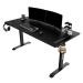 ULTRADESK Herný stôl MOMENTUM - Black, 152,5x70 cm, 75,5 cm, s XXL podložkou pod myš, držiak slu