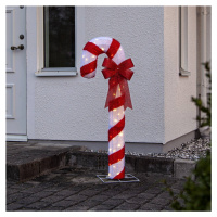 LED figúrka Candycane, červená a biela, výška 120 cm, plast, IP44