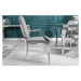 LuxD 20107 Dizajnová stolička Rococo II šedá / s opierkami