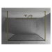 MEXEN/S - Kyoto Sprchová zástena WALK-IN voľne stojaca 140 x 200, čierna vzor 8 mm, złot 800-140
