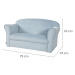 Svetlomodrá zamatová detská pohovka 78 cm Lil Sofa – Roba