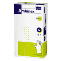 AMBULEX rukavice latexové veľ. S nesterilné pudrované 100 ks