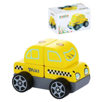 Cubika Drevená skladačka Taxi vozidlo 5 dielov