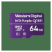 WD MicroSDXC karta 64GB Purple WDD064G1P0C Class 10, 16 TBW