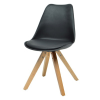 Jedálenská stolička fashion - čierna/buk