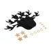 Vánoční obal na příbor Renifer 6 ks černý