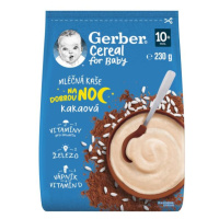 GERBER Kaša mliečna cereal kakaová Dobrú noc 230 g