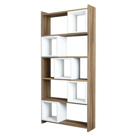 Knihovna Boxe ořech/bílá Kalune Design