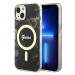 Kryt Guess iPhone 14 6.1" black hardcase Golden Marble MagSafe (GUHMP14SHTMRSK)