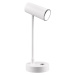 Biela LED stolová lampa so stmievačom (výška  28 cm) Lenny – Trio
