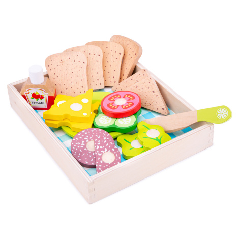 Box na obed a piknik - drevené potraviny