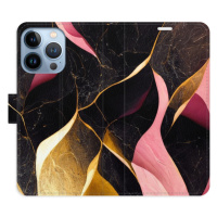 Flipové puzdro iSaprio - Gold Pink Marble 02 - iPhone 13 Pro