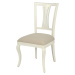 Estila Luxusná provensálska jedálenská stolička Deliciosa z masívneho mahagónu v bielej farbe s 