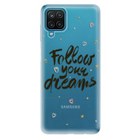 Odolné silikónové puzdro iSaprio - Follow Your Dreams - black - Samsung Galaxy A12
