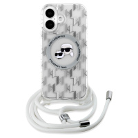 Karl Lagerfeld Monogram Kryt s MagSafe pre iPhone 16, Transparentný